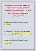 CON 3990V CERTIFICATION TEST 2026&sol;2027 BANK   QUESTIONS WITH 100&percnt;DETAILED VERIFIED  ANSWERS &sol; EXAM QUESTIONS WILL COME FROM  HERE &lpar;100&percnt; CORRECT ANSWERS&sol; A&plus;  GRADED&sol;BRAND NEW&excl;&excl;