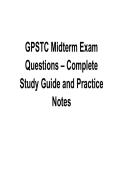 GPSTC Midterm Exam Questions &ndash; Complete Study Guide and Practice Notes &vert; Latest 2026 Exam Prep