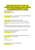 Adult Residential Facility Practice Test&comma;  California ARF Administrator Study Guide&comma;Qs  & As Explained 20252026 A&plus; Grade