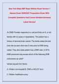 New York State EMT Basic Written Exam Version 1  Newest Exam 2026&sol;2027 Preparation Exam With  Complete Questions And Correct Detailed Answers&vert;  Latest Version&excl;