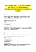 APEA PREDICTOR EXAM 2026&sol;2027 Comprehensive Family Nurse Practitioner Practice Exam &sol; ACTUAL EXAM  QUESTIONS AND 100&percnt; VERIFIED  ANSWERS WITH RATIONALES GRADED A&plus;  LATEST