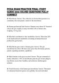 PCOA EXAM PRACTICE FINAL STUDY GUIDE 2026 SOLVED QUESTIONS FULLY CORRECT