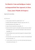 Test Bank for Crime and Intelligence Analysis An Integrated Real-Time Approach&comma; 2e Glenn Grana&comma; James Windell &lpar;All Chapters&rpar;