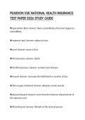 PEARSON VUE NATIONAL HEALTH INSURANCE TEST PAPER 2026 STUDY GUIDE