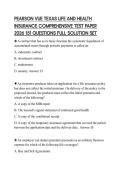 PEARSON VUE TEXAS LIFE AND HEALTH INSURANCE COMPREHENSIVE TEST PAPER 2026 151 QUESTIONS FULL SOLUTION SET