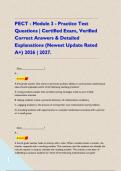 PECT - Module 3 - Practice Test Questions &vert; Certified Exam&comma; Verified Correct Answers & Detailed Explanations &lpar;Newest Update Rated A&plus;&rpar; 2026 &vert; 2027&period;      