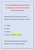 PHTLS Pre-Test 2026&sol;2027 Preparation Exam With  Complete Questions And 100&percnt; Correct Detailed  Answers&vert; Updated Version&excl;