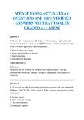 APEA 3P EXAM 2026&sol;2027  ACTUAL EXAM  QUESTIONS AND 100&percnt; VERIFIED  ANSWERS WITH RATIONALES  GRADED A&plus; LATEST