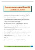 Pharmacy practice chapter 1 Exam 2025 Questions and Answers