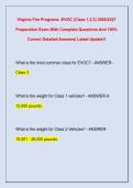 Virginia Fire Programs -EVOC &lpar;Class 1&comma;2&comma;3&rpar; 2026&sol;2027  Preparation Exam With Complete Questions And 100&percnt;  Correct Detailed Answers&vert; Latest Update&excl;&excl;