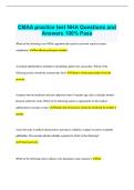 CMAA practice test NHA Questions and Answers 100&percnt; Pass