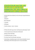 STRAIGHTERLINE ANATOMY AND PHYSIOLOGY II LAB BIO 202L EXAMINATION TEST 2026 COMPLETE QUESTIONS WITH CORRECT SOLUTIONS 