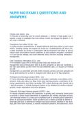 NURS 640 EXAM 1 QUESTIONS AND ANSWER1