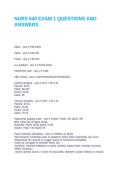 NURS 640 EXAM 1 QUESTIONS AND ANSWERS&period;