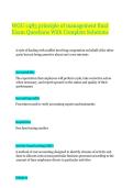 WGU c483 principle of management final Exam Questions With Complete Solutions