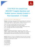 WGU C211 OA exam  Actual Exam 2026&sol;2027 Complete Questions and Verified Answers Already Graded A&plus; Pass Guaranteed - A&plus; Graded