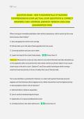 QUESTION BANK- HESI FUNDAMENTALS OF NURSING COMPREHENSIVE EXAM &vert;&vert;ACTUAL EXAM QUESTIONS & CORRECT ANSWERS &lpar;100&percnt; VERIFIED&rpar; &vert;&vert;NEWEST VERSION 2025&sol;2026 &vert;&vert;GUARANTEED PASSQUESTION BANK- HESI FUNDAMENTALS OF NURSING COMPREHENSIVE EXAM &vert;&vert;ACTUAL EXAM QUESTIONS & C