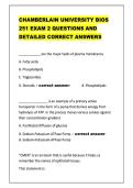 CHAMBERLAIN UNIVERSITY BIOS  251 EXAM 2 QUESTIONS AND  DETAILED CORRECT ANSWERS 