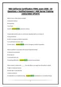 RBS California Certification FINAL exam 2026 - 50 Questions &plus; Verified Answers &vert; ABC Server Training &vert;2025&sol;2026 UPDATE