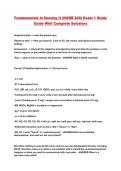 Fundamentals In Nursing II &lpar;NURB 240&rpar; Exam 1 Study Guide With Complete Solutions 