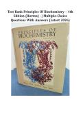 Test Bank Principles Of Biochemistry &ndash; 4th Edition &lpar;Horton&rpar; &ndash;&vert; Multiple-Choice Questions With Answers &lpar;Latest 2026&rpar;