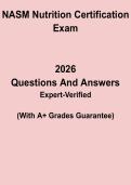 NASM Nutrition Certification 2026 Exam Study Guide PDF &vert; Updated Practice Test & Comprehensive Review