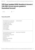 TIPS Exam &lpar;updated 2026&rpar; Questions & Answers &vert; With 100&percnt; Correct Answers graded A&plus; Guaranteed Success&excl;&excl;