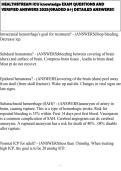 HEALTHSTREAM ICU knowledge EXAM QUESTIONS AND VERIFIED ANSWERS 2025&lpar;GRADED A&plus;&rpar; DETAILED ANSWERS&excl;&excl;