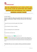 HESI RN FUNDAMENTALS EXIT EXAM LATEST 2024-2025 ACTUAL EXAM 300 QUESTIONS AND CORRECT ANSWERS WITH RATIOANALES &lpar;100&percnt; VERIFIED ANSWERS&rpar; &vert;ALREADY PASSED