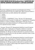 HURST REVIEW NCLEX-RN Readiness Exam 1 QUESTIONS AND VERIFIED ANSWERS 2025&lpar;GRADED A&plus;&rpar; DETAILED ANSWERS&excl;&excl;