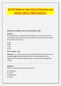 NR 507 Week 8 Final Exams NR-507 Adv Pathophysiology Actual Week 8 Final Exam