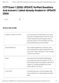 CITP Exam 1 &lpar;2026&rpar; UPDATE Verified Questions And Answers &vert; Latest Already Graded A&plus; UPDATE &vert;2026