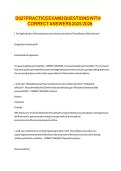 D027 PRACTICE EXAM 2 QUESTIONS WITH CORRECT ANSWERS 100&percnt;