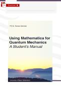 Solutions Manual &ndash; Using Mathematica for Quantum Mechanics &vert; All Chapters Included &vert; Fully Worked Solutions&comma; Code&comma; Plots & Step‑by‑Step Explanations &lpar;Well‑Organized PDF&rpar;