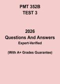 PMT 352B Test 3 Study Guide PDF &vert; Practice Questions & Comprehensive Exam Review