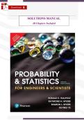 Solutions Manual &ndash; Probability and Statistics for Engineers &vert; Complete Chapters &vert; Fully Worked Problems&comma; Step‑by‑Step Derivations&comma; Engineering Applications & Statistical Methods &lpar;PDF&rpar;