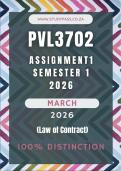 PVL3702 Assignment 1 Semester 1 2026 Memo &vert;Due Date March 2026&vert;