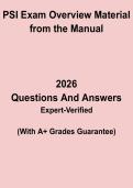 PSI Exam Overview Study Guide PDF &vert; Certification & Licensing Exam Review Material from Manual