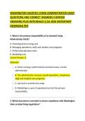 WASHINGTON ASSISTED LIVING ADMINISTRATOR EXAM QUESTIONS AND ANSWERS