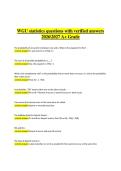 WGU Statistics &vert;Questions with Verified Answers for A&plus; Grade&vert;Western Governors University &lpar;WGU&rpar; &ndash; Statistics &lpar;2026&sol;2027&rpar;