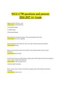 WGU C790 2026&sol;2027 Complete Questions and Answers for A&plus; Grade Edition&vert;Western Governors University &lpar;WGU&rpar; &ndash; C790 Data Management for Business Professionals 