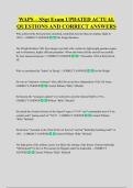 WAPS &ndash; SSgt Exam UPDATED ACTUAL  QUESTIONS AND CORRECT ANSWERS