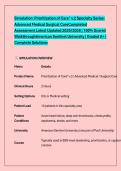 Simulation&colon; Prioritization of Care&reg; v&period;2 Specialty Series&colon;  Advanced Medical Surgical CareCompleted  Assessment Latest Updated 2025&sol;2026 &vert; 100&percnt; Scored  WalkthroughAmerican Sentinel University &vert; Graded A&plus; &vert;  Complete Solutions 