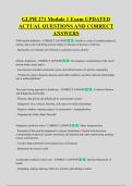 GLPH 271 Module 1 Exam UPDATED  ACTUAL QUESTIONS AND CORRECT  ANSWERS