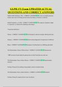 GLPH 171 Exam UPDATED ACTUAL  QUESTIONS AND CORRECT ANSWERS