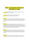 WGU C722 Project Management 2026&sol;2027 Complete Questions and Answers for A&plus; Grade&vert;Western Governors University &lpar;WGU&rpar; &ndash; C722 Project Management