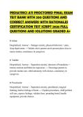 PEDIATRICS ATI PROCTORED FINAL EXAM TEST BANK WITH 200 QUESTIONS AND CORRECT ANSWERS WITH RATIONALES CERTIFICATION TEST SCRIPT 2026 FULL QUESTIONS AND SOLUTIONS GRADED A&plus;