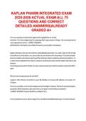 KAPLAN PHARM INTEGRATED EXAM 2025-2026 ACTUAL EXAM ALL 75 QUESTIONS AND CORRECT DETAILED ANSWERS ALREADY GRADED A&plus;