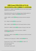 OHE Exam UPDATED ACTUAL  QUESTIONS AND CORRECT ANSWERS
