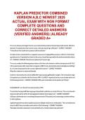 KAPLAN PREDICTOR COMBINED VERSION A B C NEWEST 2025 ACTUAL EXAM WITH NGN FORMAT COMPLETE QUESTIONS AND CORRECT DETAILED ANSWERS &lpar;VERIFIED ANSWERS&rpar; ALREADY GRADED A&plus;